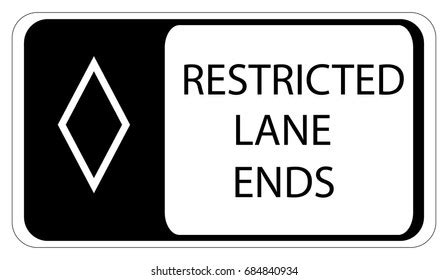 R3-15-ENDS "Restricted Lane Ahead" w/Symbol - M-R Sign Company Inc.