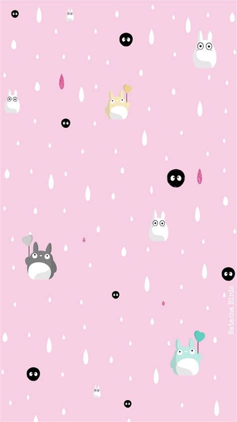 Pink Totoro iPhone background | Cute cartoon wallpapers, Totoro, Studio ...