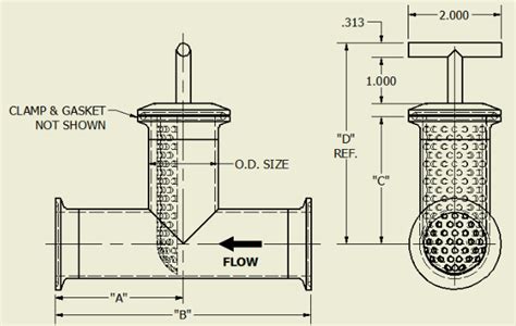 Tri-Clamp Tee-Line Strainers | Sanitary Fittings [Buy Online]