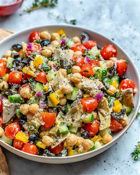 Super Flavorful Mediterranean Chickpea Salad | Healthy Fitness Meals