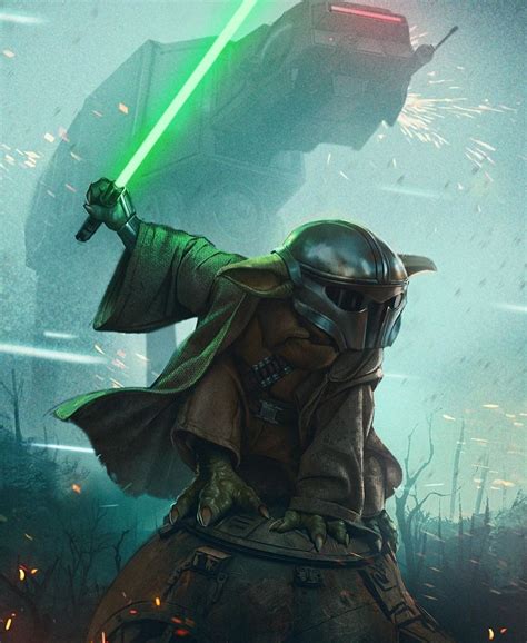 Amazing Star Wars Artwork Shows Grogu As A Mandalorian Jedi | Fandom