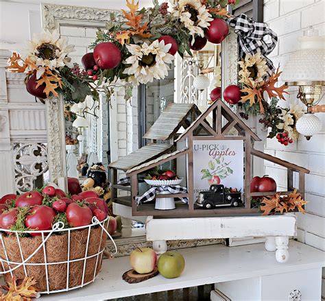 Penny's Vintage Home: Farmhouse Fall Apple Decor on the Front Porch