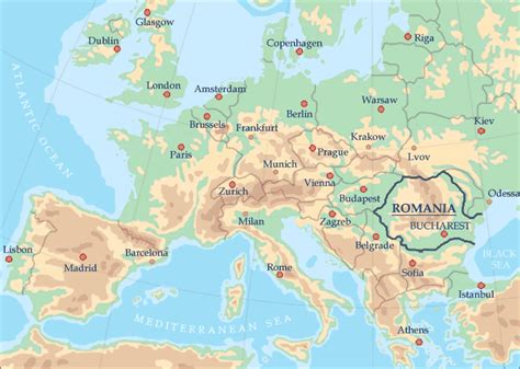 Romania - Official Travel and Tourism Information, Europe Map