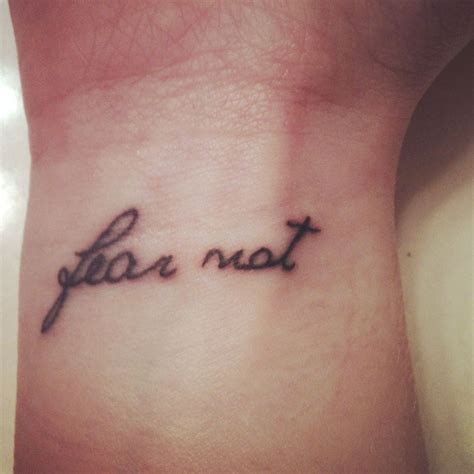 script wrist tattoo // Bible verse // "Fear not, for I am ... | Cool ...