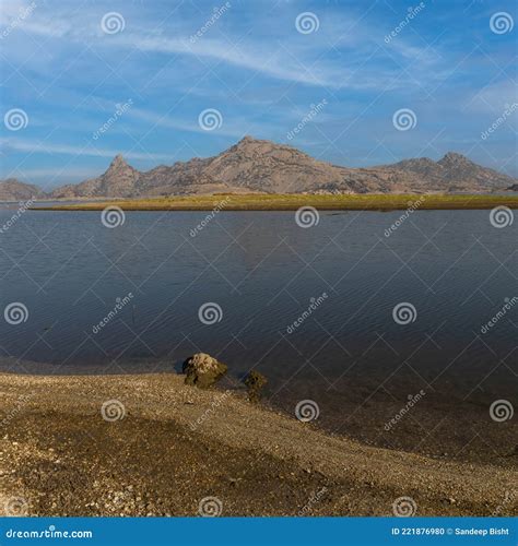 View of Jawai Dam Landscape with Water Stock Photo - Image of scenic, clouds: 221876980