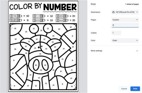 Color by Number Free Printables · The Typical Mom