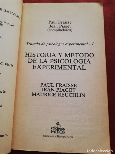 historia y método de la psicología experimental - Comprar Libros de psicología en todocoleccion ...