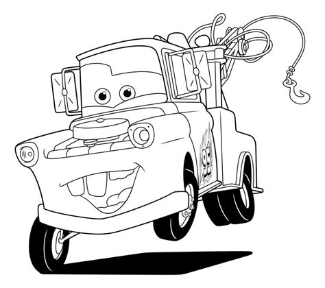 Tow Mater And Lightning Mcqueen Coloring Pages