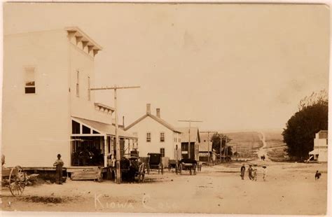 Kiowa, Colorado Real Photo Street Scene Postcard (118409)