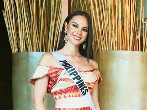 Catriona Gray wears T'nalak fabric during Miss Universe media interview | GMA Entertainment