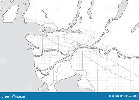 Greater Vancouver Map and Municipalities, Simple Map Stock Vector ...