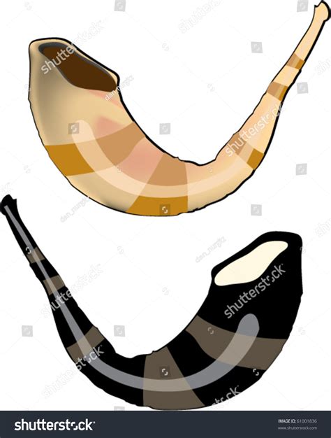 Shofar - Ram'S Horn Stock Vector Illustration 61001836 : Shutterstock