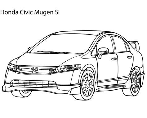 Honda Civic Mugen Si coloring page - Download, Print or Color Online for Free