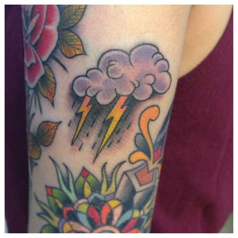 Storm cloud tattoo | Cloud tattoo, Cloud tattoo design, Lightning tattoo