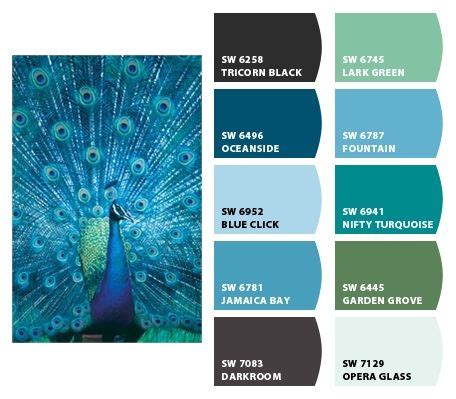 Paint colors from Chip It! by Sherwin-Williams | Peacock color scheme ...