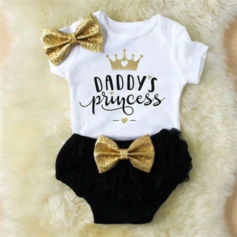 3PCS Cute Newborn infant baby girl clothes baby girl easter outfit ...