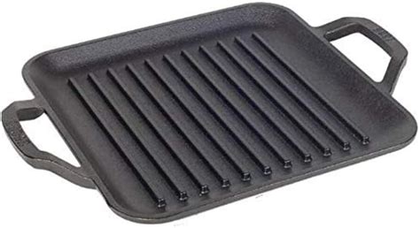 Lodge Chef Collection Cast Iron Square Griddle Pan 11" Ergonomic ...