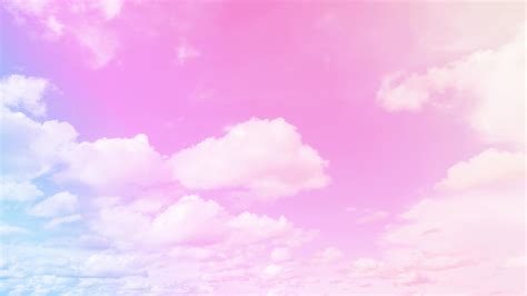 Sky and clouds in beautiful pink pastel background. Abstract sweet dreamy colored sky background ...