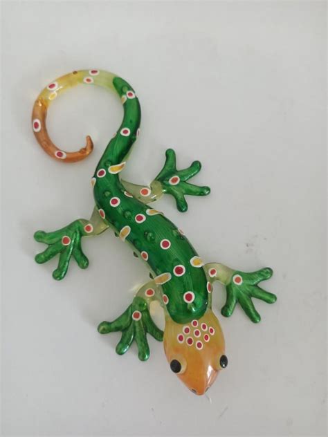 Vintage rare gekko lizard art glass sculpture set, Hobbies & Toys, Memorabilia & Collectibles ...