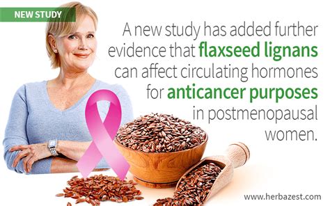 Flaxseed Lignans' Show Potential for Breast Cancer Prevention