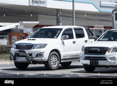 Chiangmai, Thailand - July 14 2023: Private Toyota Hilux Vigo Pickup Truck. On road no.1001 8 km ...