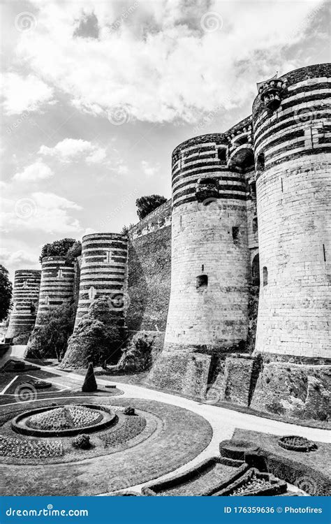 The Medieval Castle of Angers, France Stock Photo - Image of culture ...