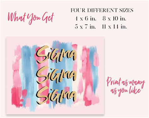 Sigma Sigma Sigma Sorority Printable Art Print Tri Sigma - Etsy