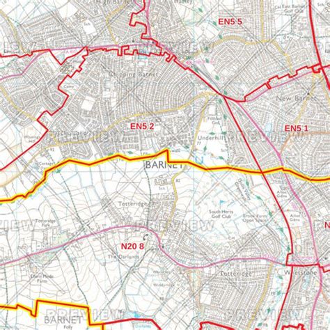 Barnet London Borough Postcode Map – Map Logic