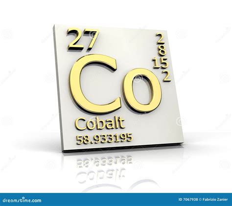 Cobalt Form Periodic Table Of Elements Stock Illustration - Image: 7067938