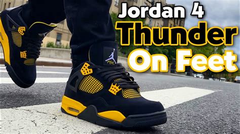 Jordan 4 Thunder ⚡️Best On Feet Look - YouTube