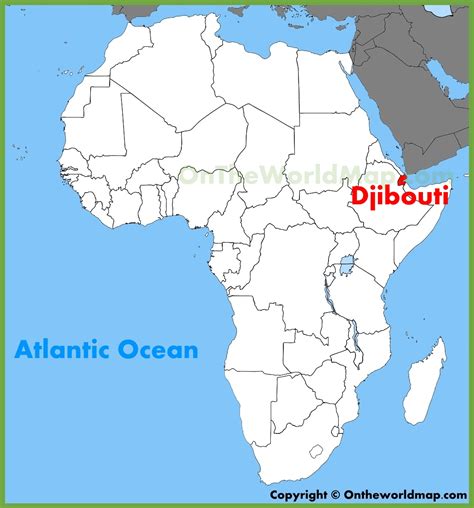 Djibouti location on the Africa map - Ontheworldmap.com