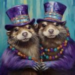 Mardi Gras Otter Art Free Stock Photo - Public Domain Pictures