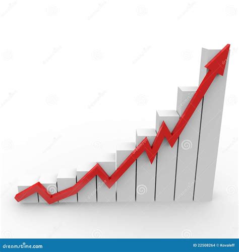 Business Graph With Going Up Red Arrow Stock Images - Image: 22508264