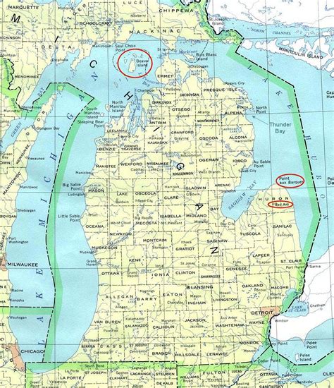 The Lakes: Map Of The Lakes In Michigan