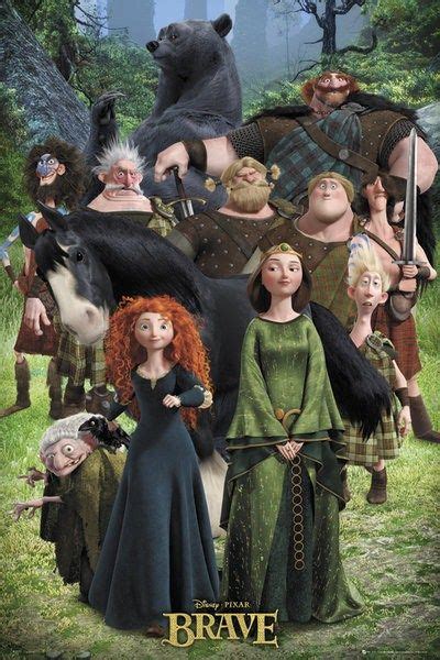 New Merida and The Cast of Brave Brave Poster | eBay | Brave personajes, Personajes de valiente ...