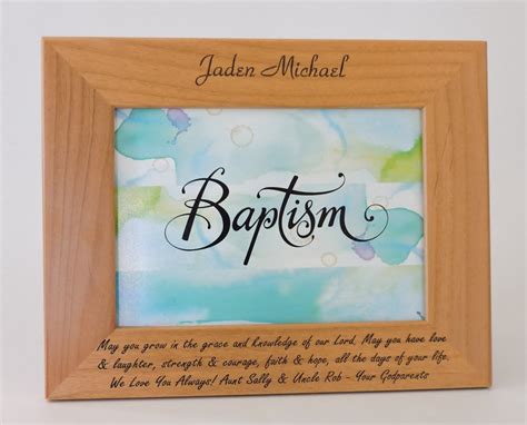 Baptism Frame-gift From Godparents Personallized Baptism Photo - Etsy