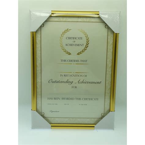 A4 Certificate Frame Gold | Shopee Singapore