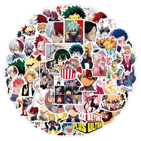 50pcs3.14''cute My hero academia car decal for | Etsy