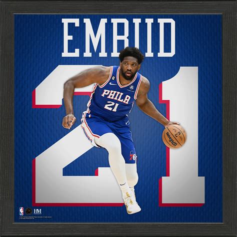 Joel Embiid Impact Jersey Frame