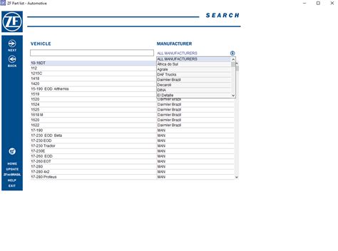 ZF Transmission Parts Catalog Program 08.2023