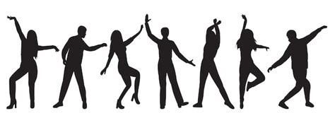 Premium Vector | Silhouette dancing people design vector isolated