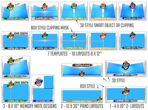 3D WALL OF FAME SETS PHOTOSHOP TEMPLATES