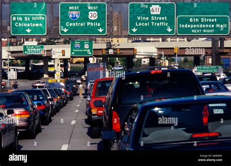 Urban traffic Philadelphia PA Stock Photo - Alamy