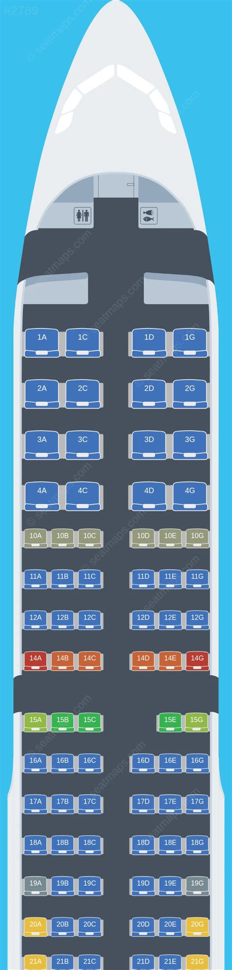 Vietnam Airlines Airbus A321の評価を含むシートマップ。