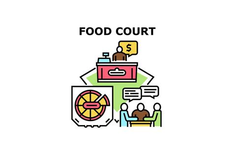 Food court icon vector illustration By vectorwin | TheHungryJPEG