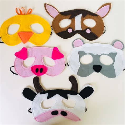 Farm Animal Mask Set Kids Old MacDonald Farmyard Masks | Etsy | Animal ...