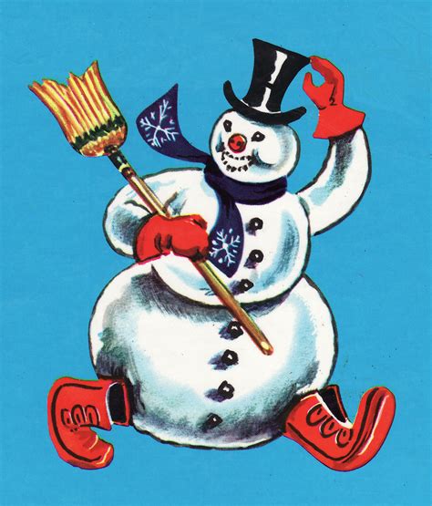 Cartoon Christmas Frosty Snowman