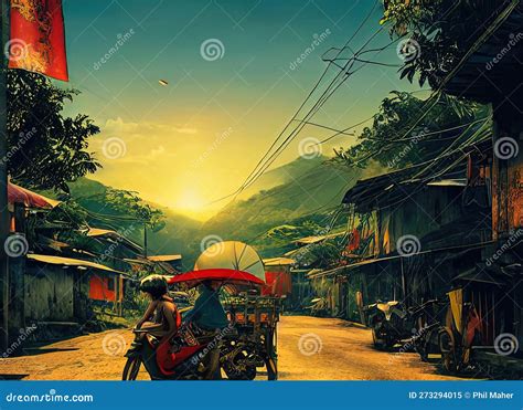 Bayombong, Nueva Vizcaya, Philippines. Generative AI. Stock Illustration - Illustration of ...