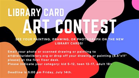 Library Card Art Contest / Concurso de arte de tarjeta de biblioteca - Wilkinson Public Library ...