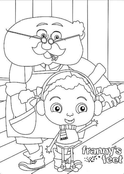 Franny's Feet coloring pages to download and print for free